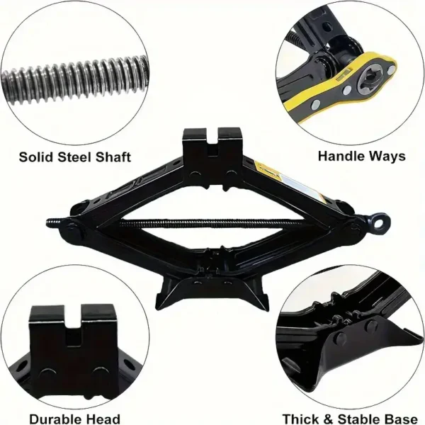 2 Ton Scissor Jack with Labor-Saving Wrench