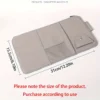 adc63d8f-d933-48a8-a6fb-6935655b6467.webp Gray PU Leather Car Visor Organizer